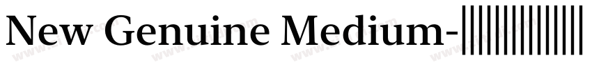 New Genuine Medium字体转换